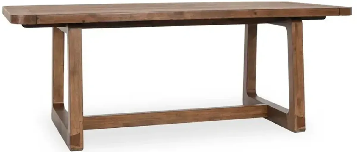 Lissa Rustic Lodge Brown Wood Extendable Rectangular Dining Table - 80-110"