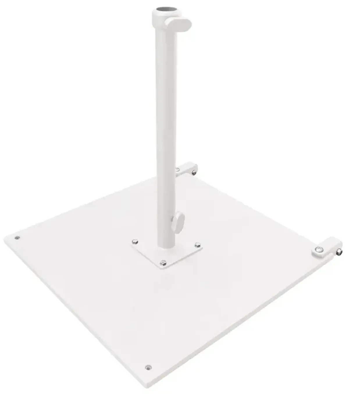Anne Modern Classic White Metal Casters Umbrella Base - 24"
