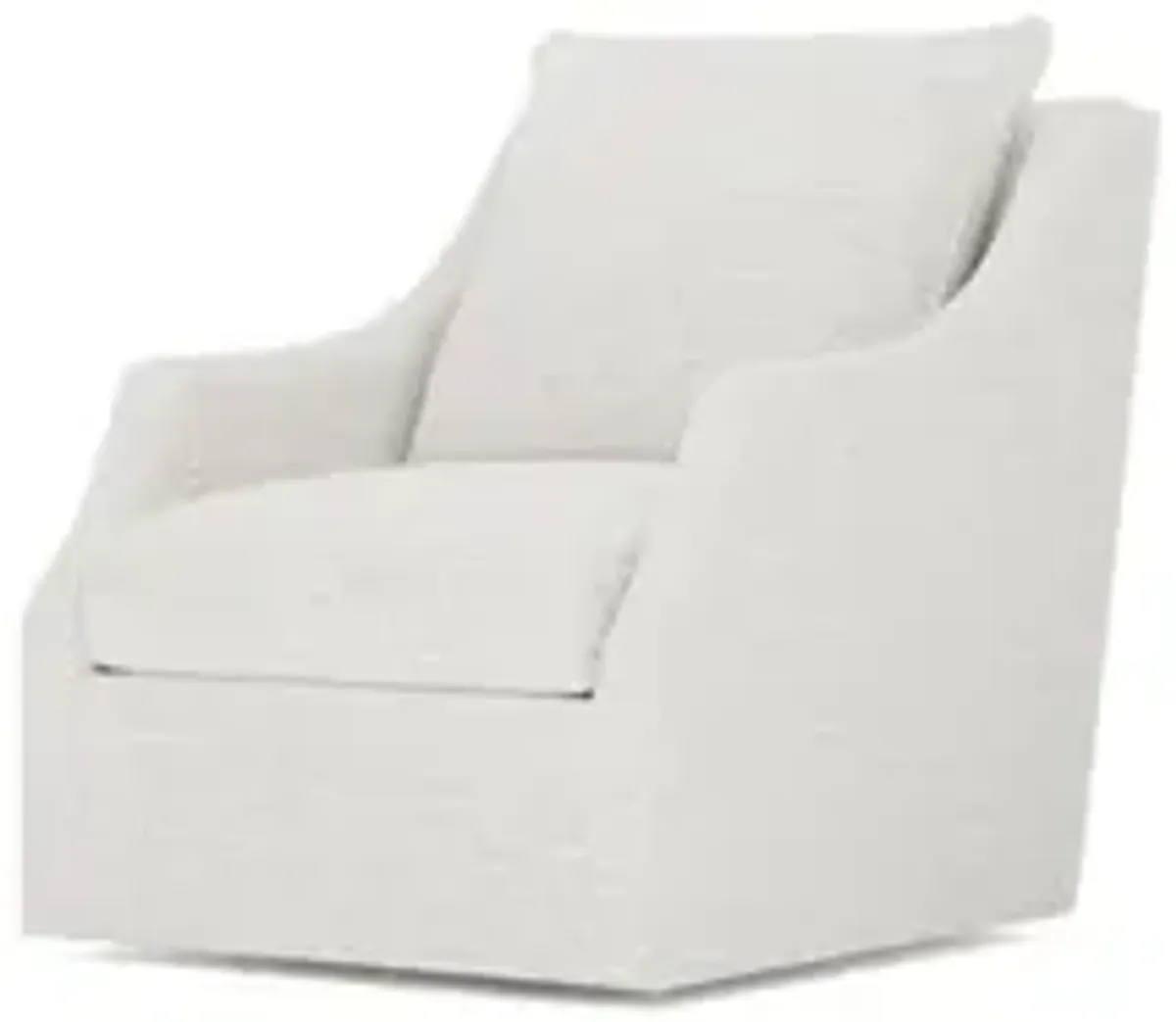 Romilly Heathered Ivory Performance Swivel Glider Chair