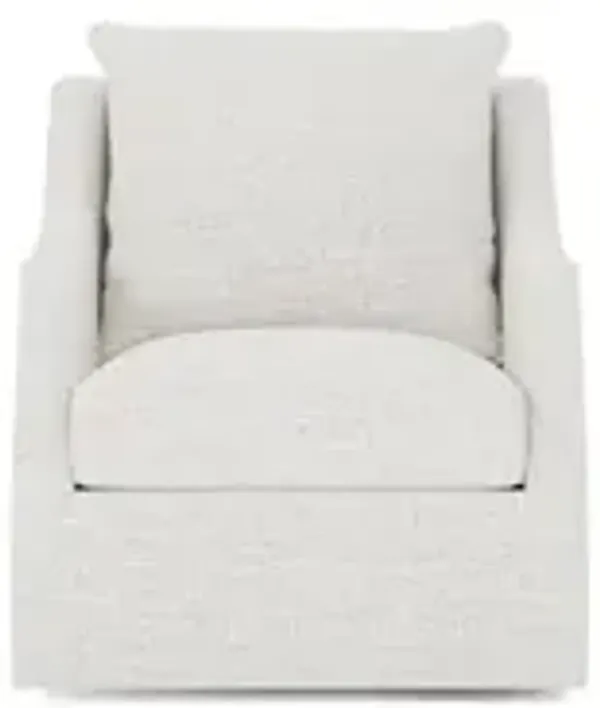 Romilly Heathered Ivory Performance Swivel Chair