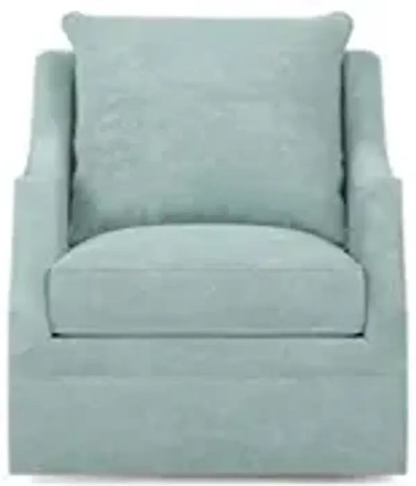 Romilly French Blue Swivel Chair