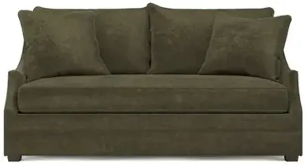 Romilly Tuscan Olive Bench Cushion Sofa - 78”