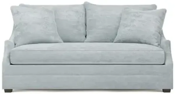 Romilly Pale Blue Bench Cushion Sofa - 78”