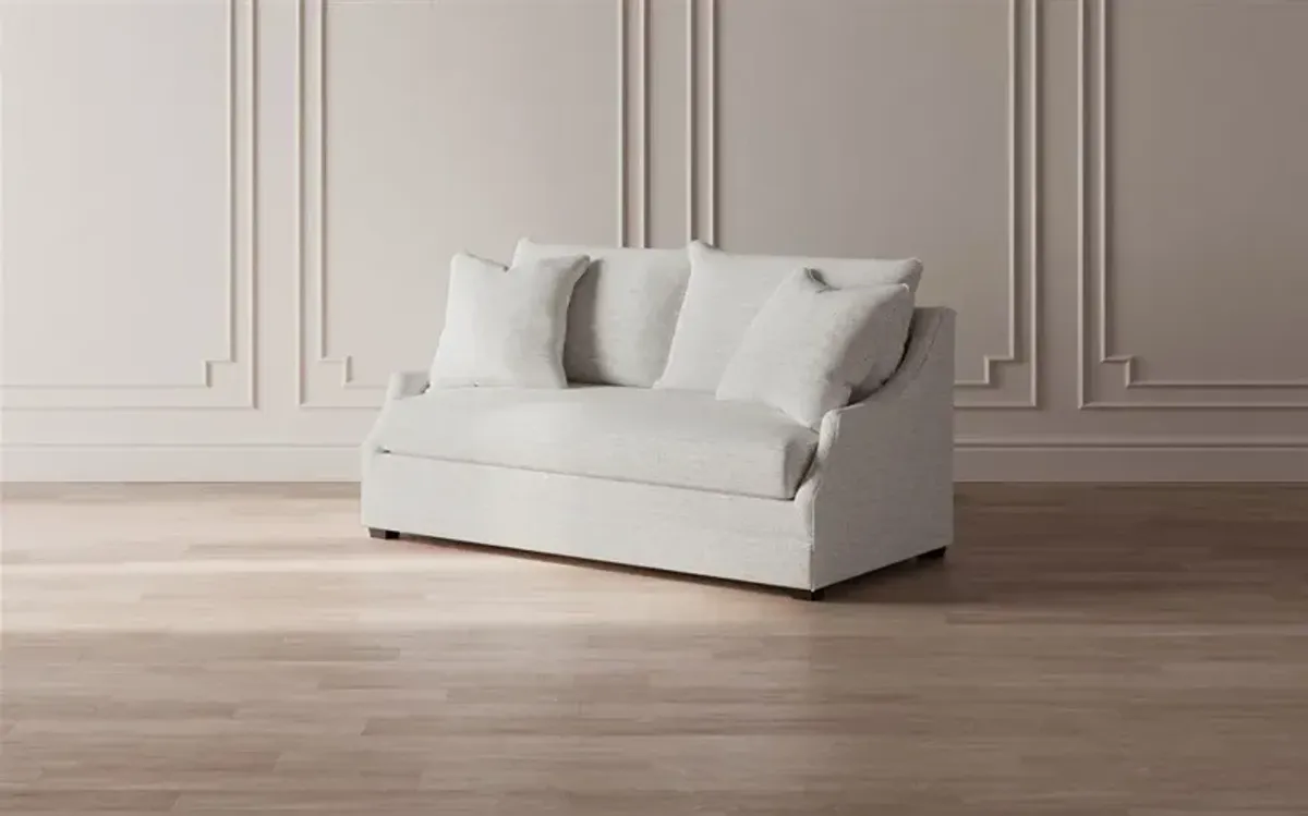 Romilly Pale Blue Bench Cushion Sleeper Sofa - 78”