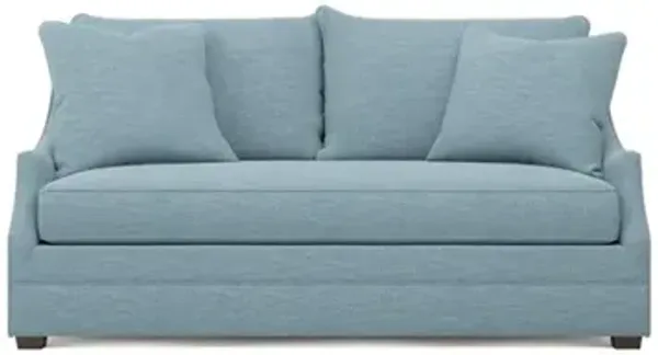 Romilly Eggshell Blue Performance Bench Cushion Sleeper Sofa - 78”