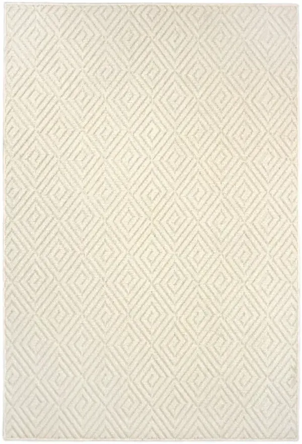 Fibreworks Sloane Modern Classic Ivory Wool Textured Solid Rug - 10'x14'