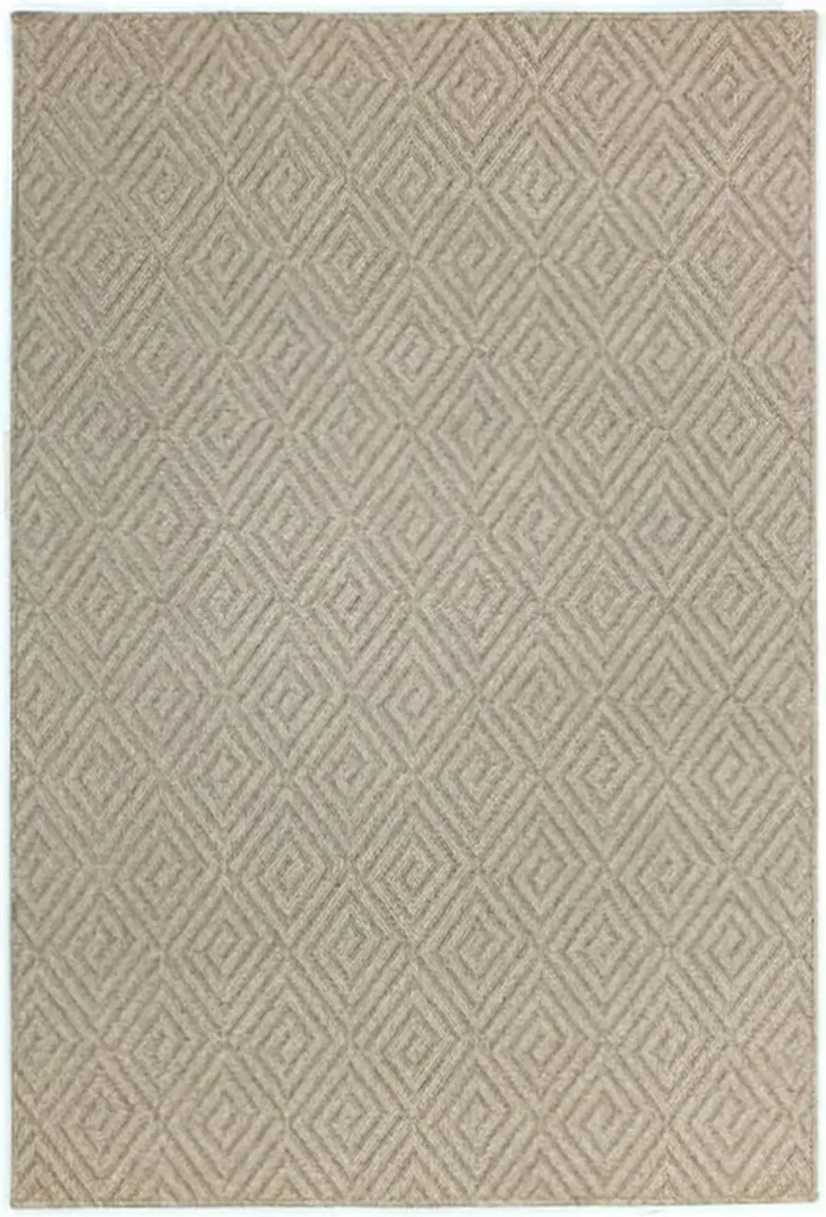 Fibreworks Sloane Modern Classic Beige Wool Textured Solid Rug - Sample