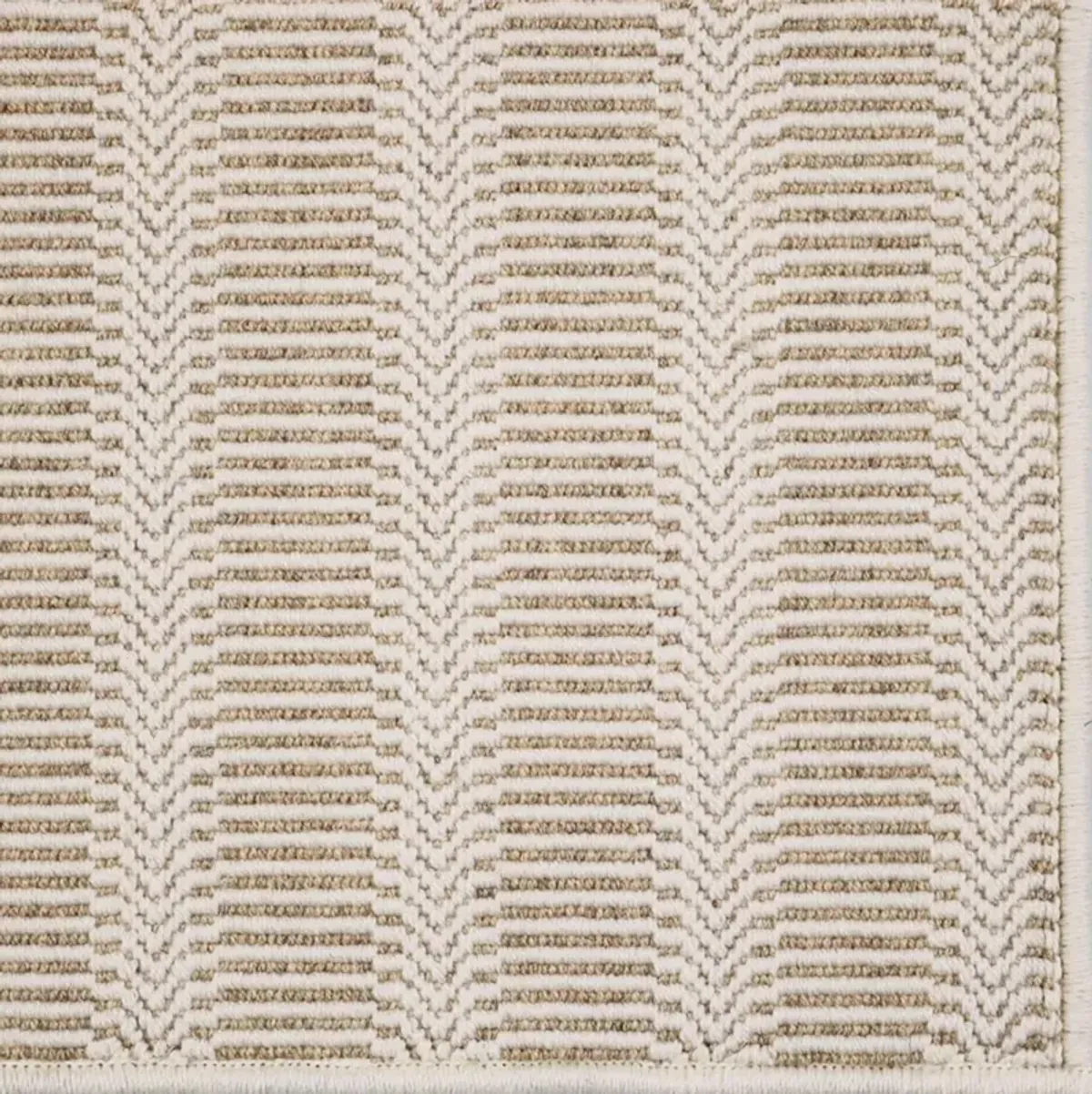 Fibreworks Clara Modern Classic Warm Beige Wool Geometric Patterned Rug - 8'x10'