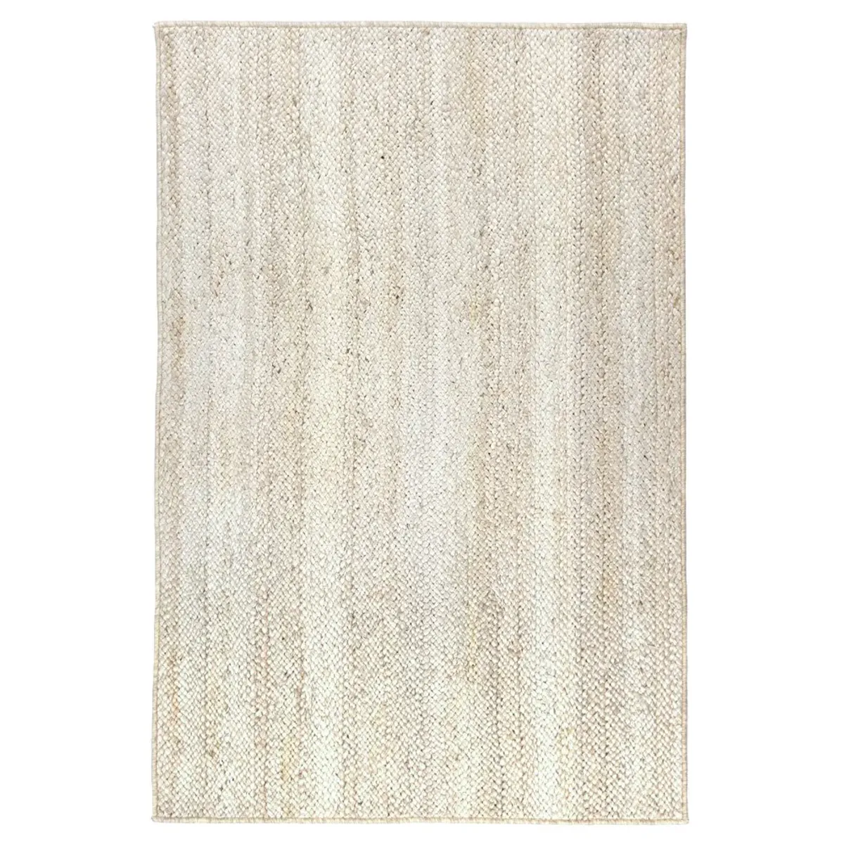 Fibreworks Arlo Coastal Beach White Braided Jute Rug - 6'x9'