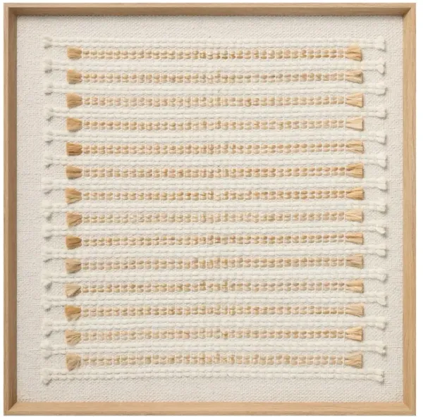 Eryssa Beige Textile Framed Wall Art - 2'5"x2'5"