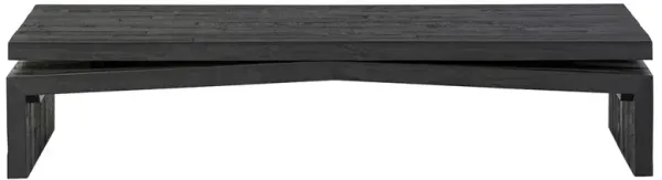 Rayan Rustic Lodge Black Reclaimed Wood Coffee Table