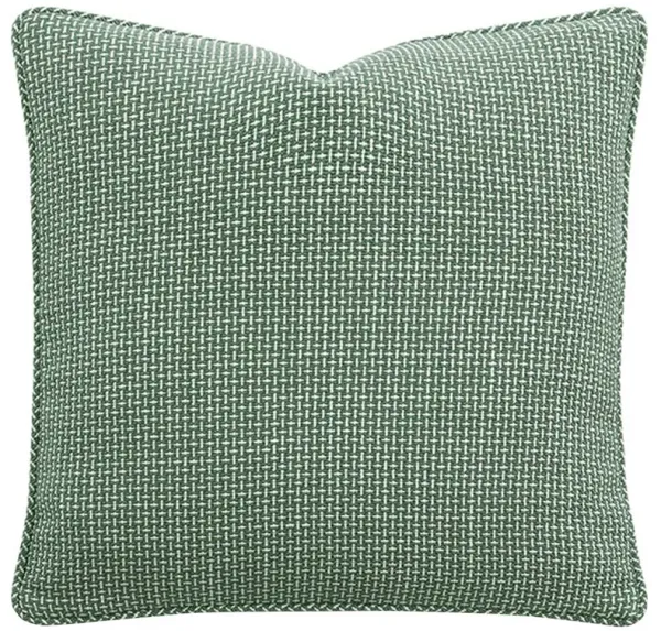 Cielle Updated Traditional Green Crosshatch Decorative Throw Pillow - 20x20