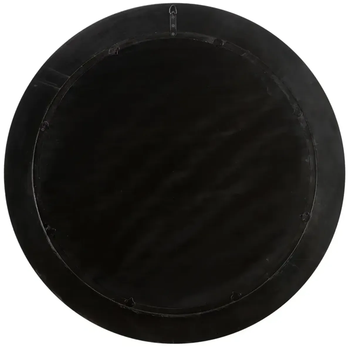 Wellington Traditional Black Wood Round Wall Mirror
