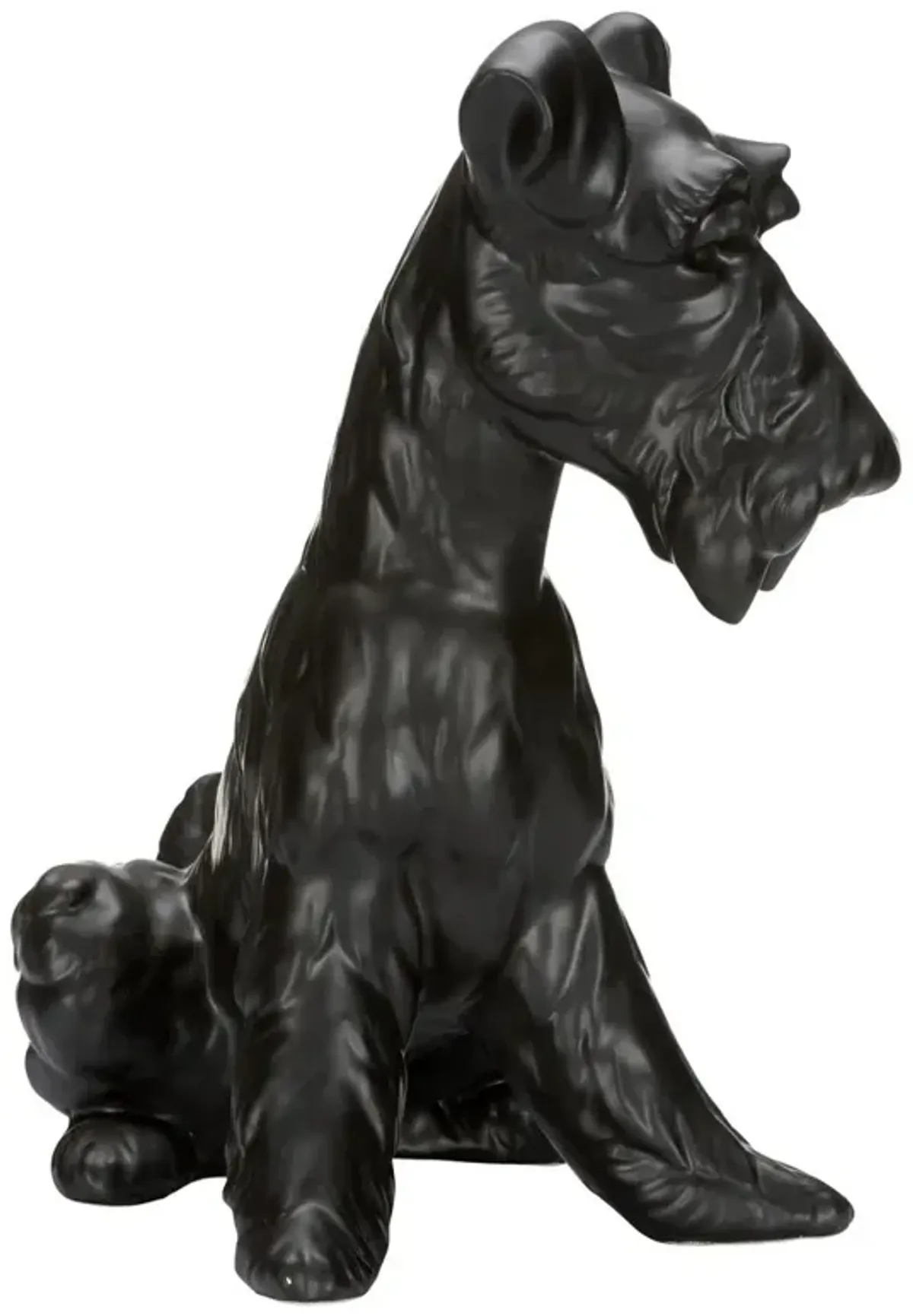 Huxley Updated Traditional Matte Black Ceramic Dog Statue
