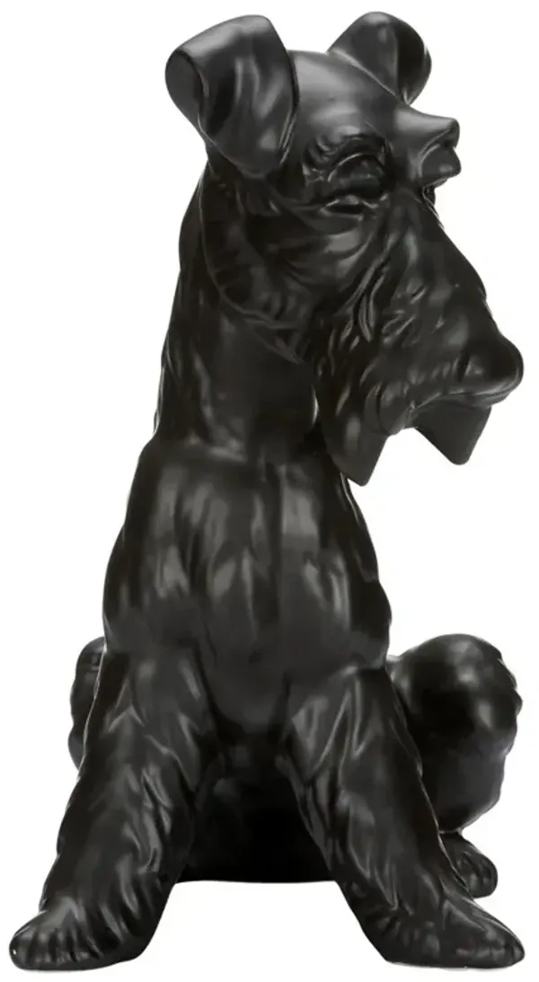 Huxley Updated Traditional Matte Black Ceramic Dog Statue