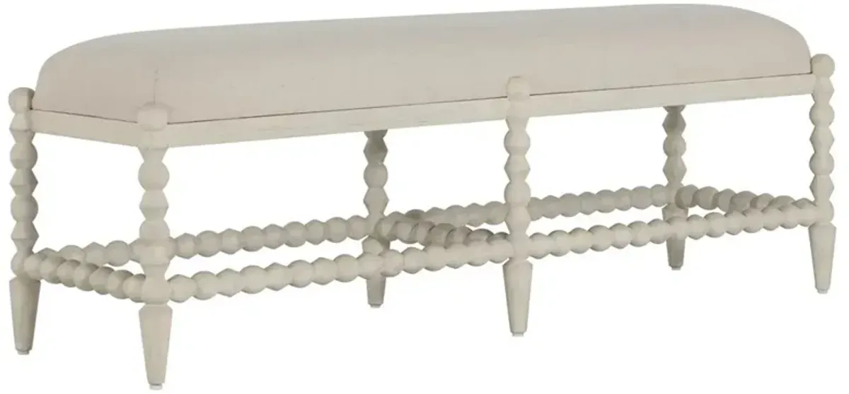 Jennifer Updated Traditional Cream Bobbin Bedroom Bench