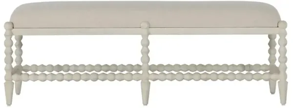 Jennifer Updated Traditional Cream Bobbin Bedroom Bench