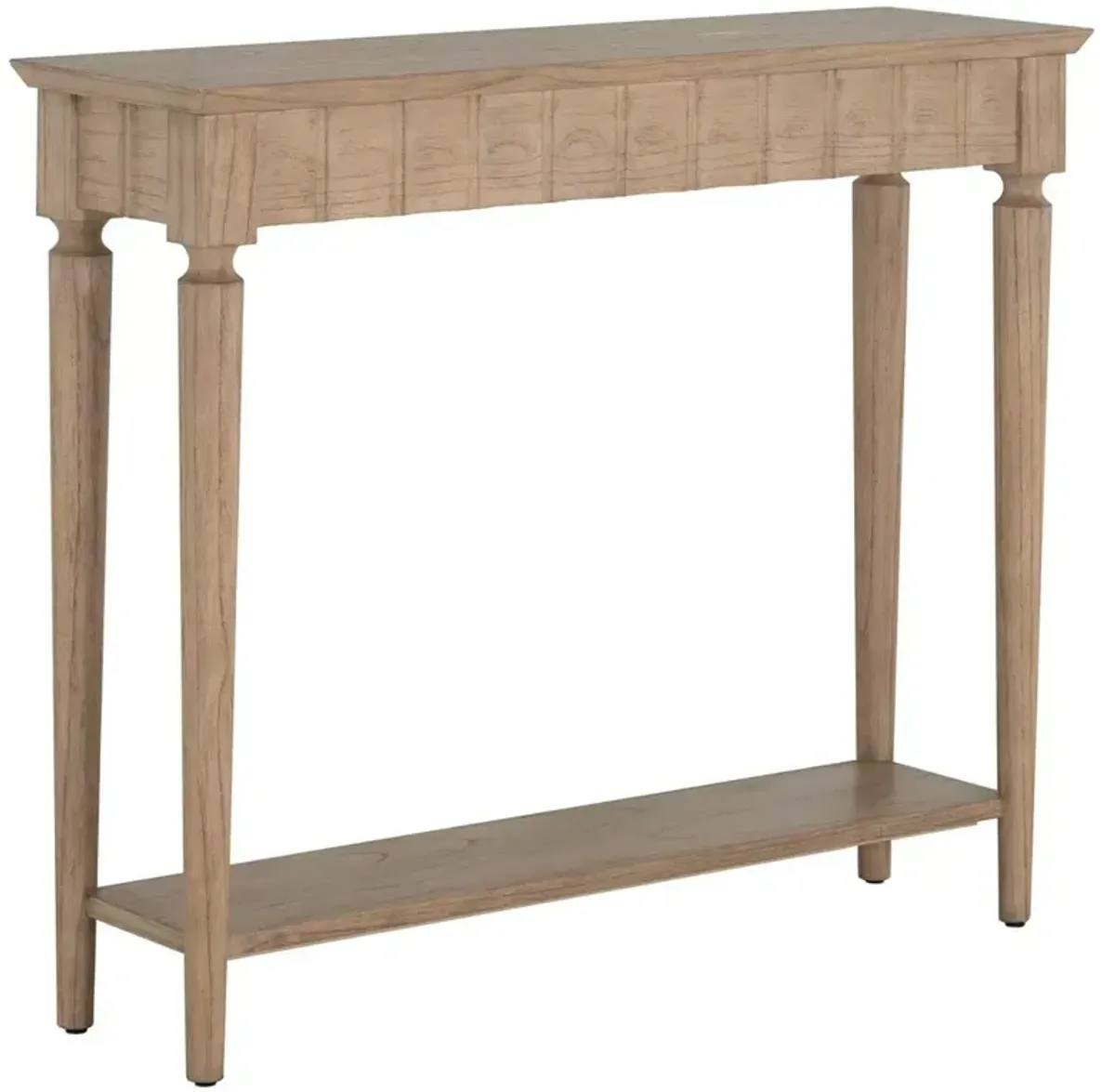 Peterson Updated Traditional Natural Brown Wood Rectangular Console Table - 41"