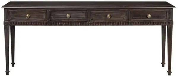 Olga Updated Traditional Brown Acacia Wood Console Table