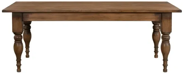 Marrion Updated Traditional Brown Reclaimed Wood Rectangular Dining Table - 83"