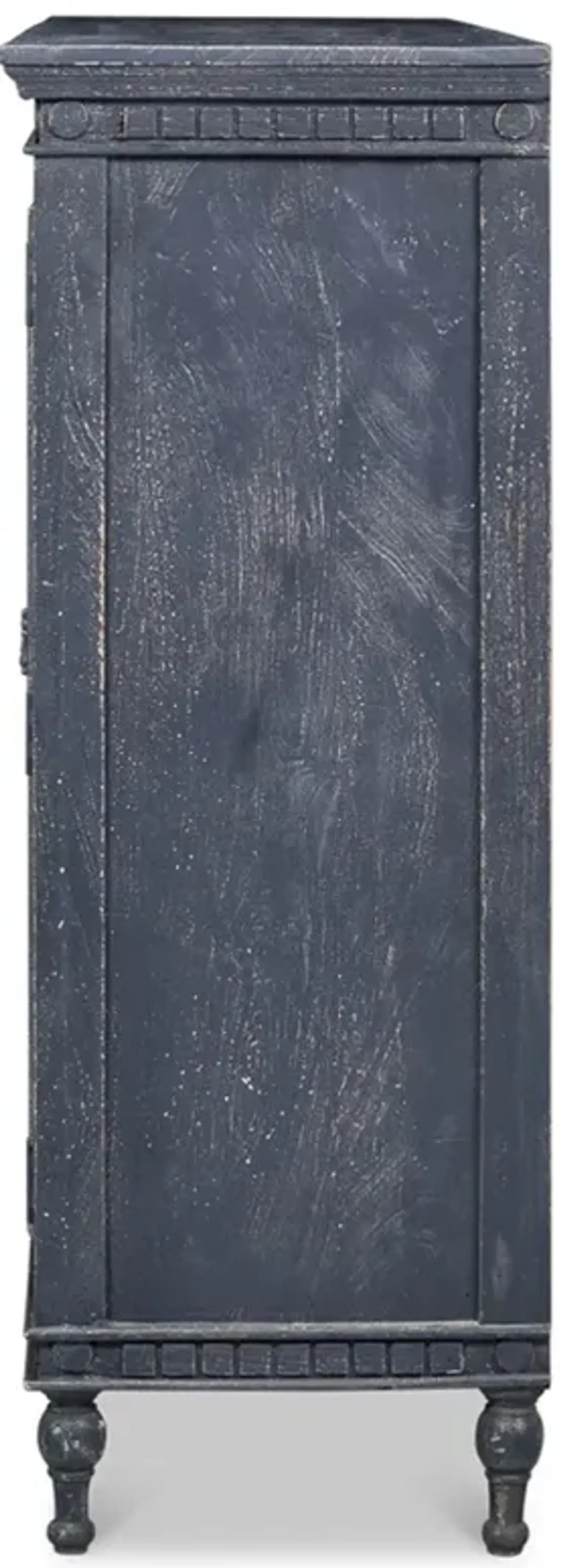 Ashley French Country Distressed Blue Mango Wood Sideboard