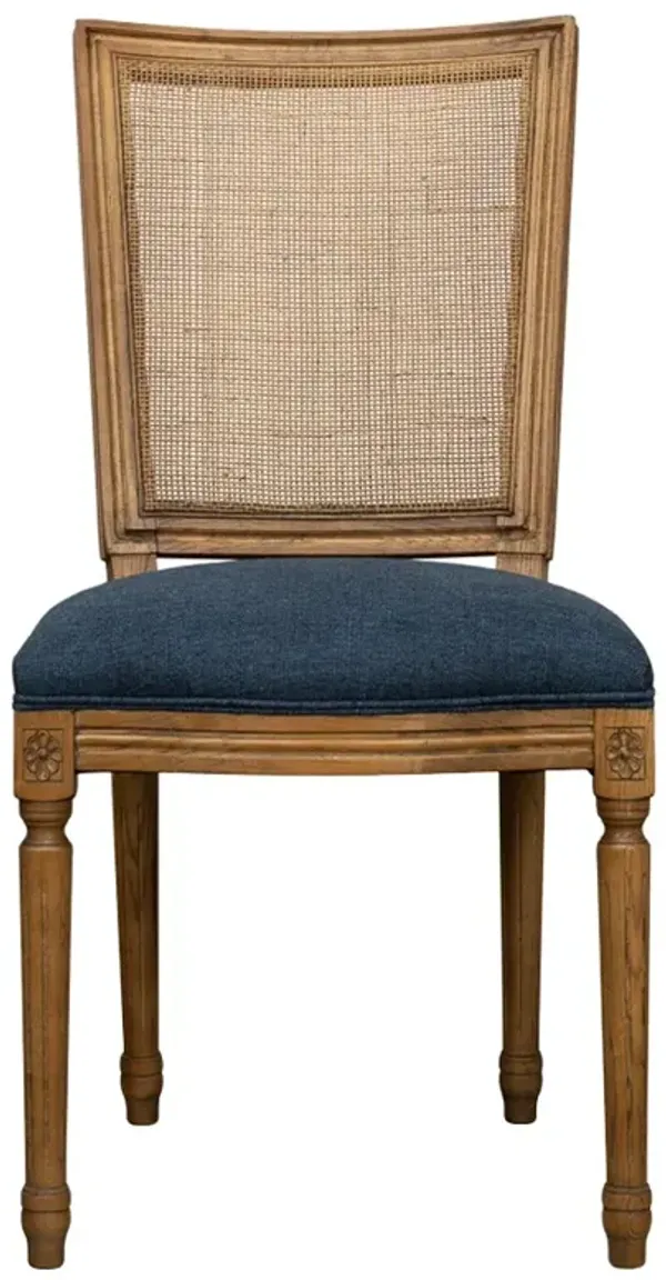 Iona Updated Traditional Brown Cane Wood Dining Chair