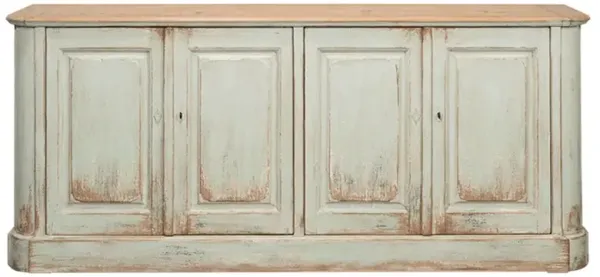 Liam Updated Traditional Distressed Green Sideboard