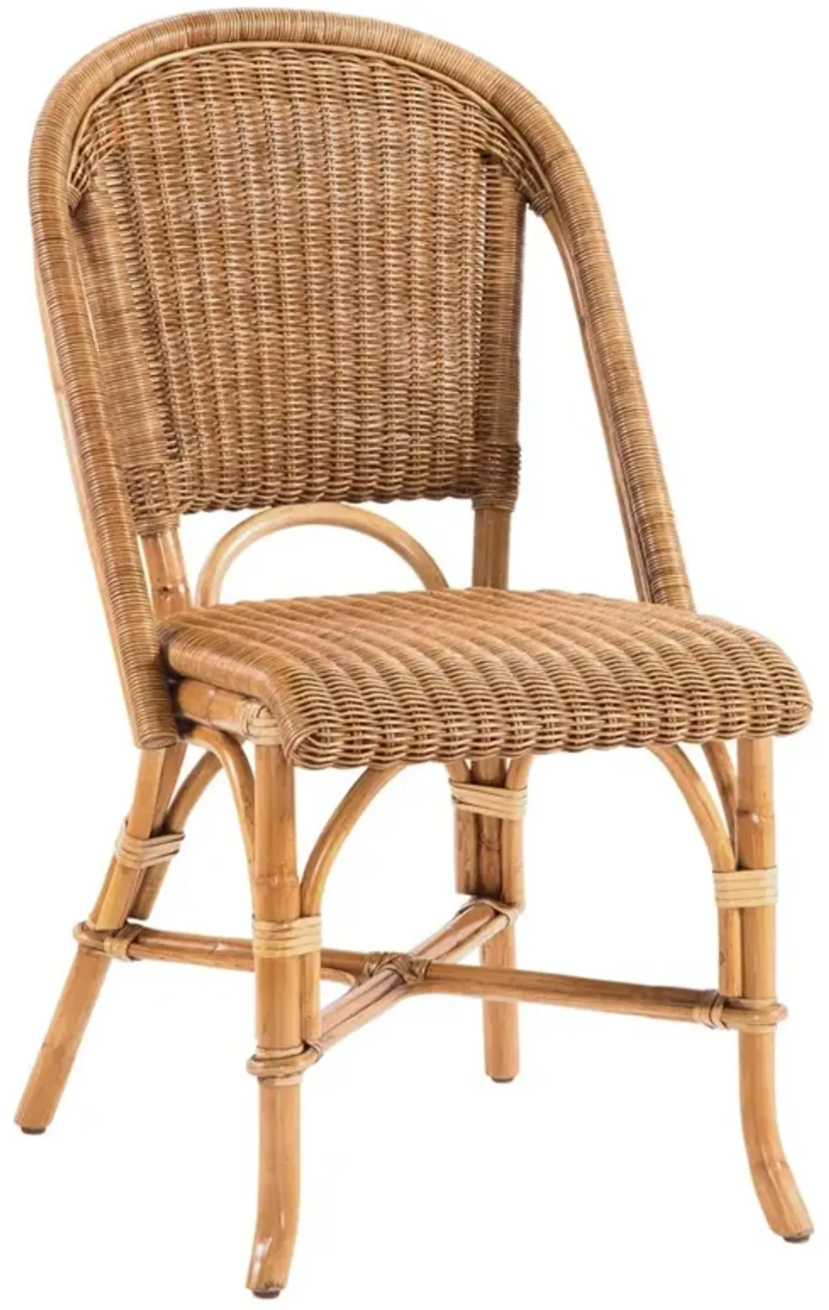 Isabella Coastal Beach Brown Woven Rattan Dining Chair