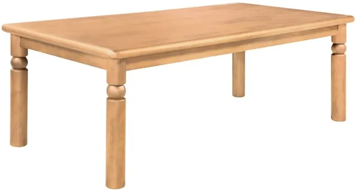 Bella Updated Traditional Brown Wood Rectangular Dining Table - 84"