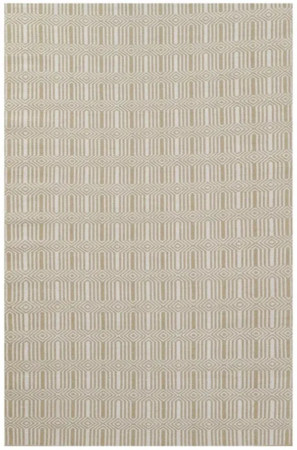 Monet Updated Traditional Beige Geometric Patterned Indoor Outdoor Rug - 2'x3'