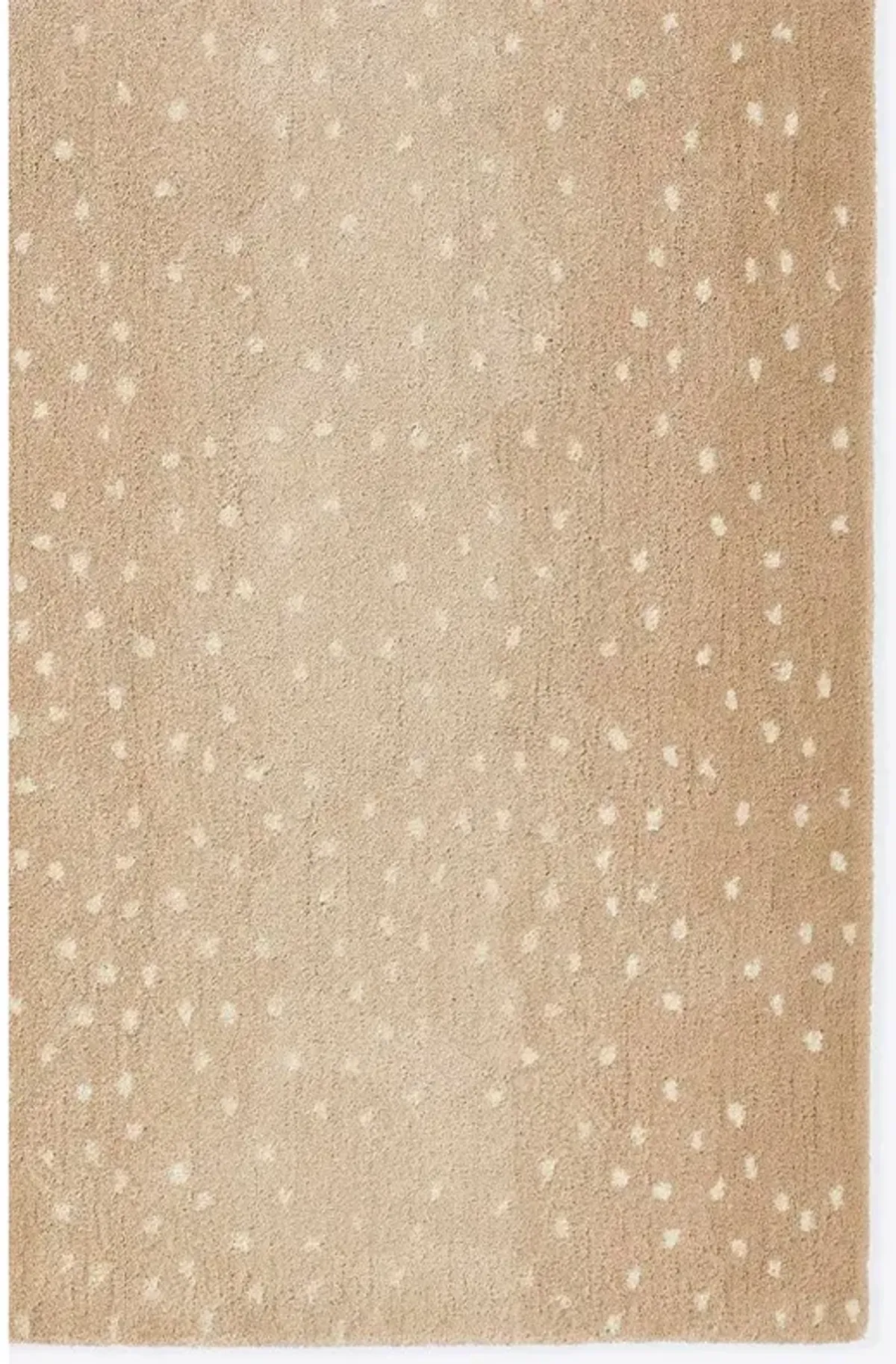 Hayde Modern Classic Beige Ombre Wool Animal Patterned Rug - 2'6"x8'