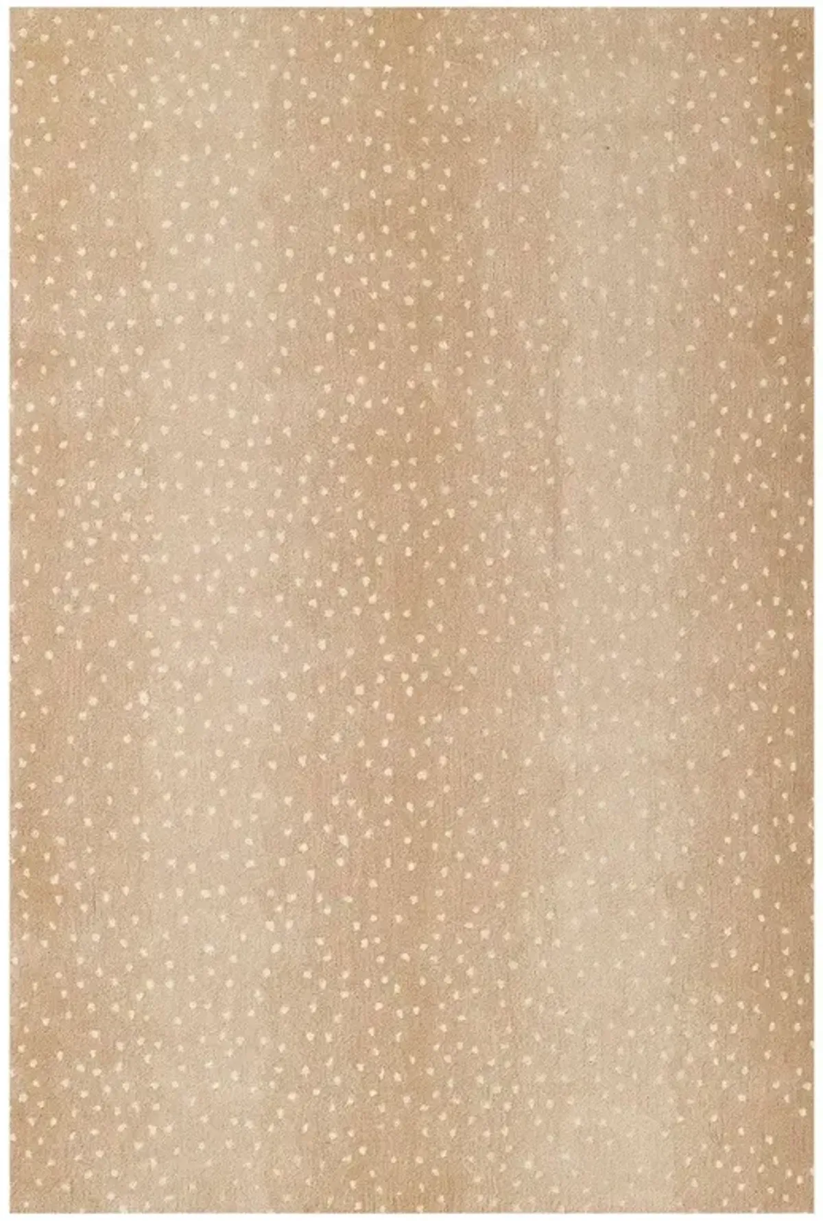 Hayde Modern Classic Beige Ombre Wool Animal Patterned Rug - 2'6"x8'