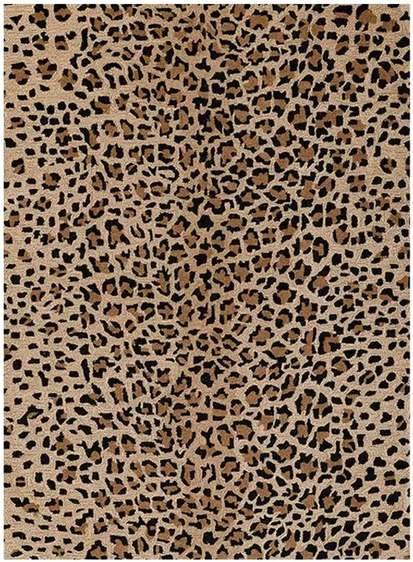 Ventura Modern Classic Beige Wool Animal Patterned Rug - 7'9"x9'9"