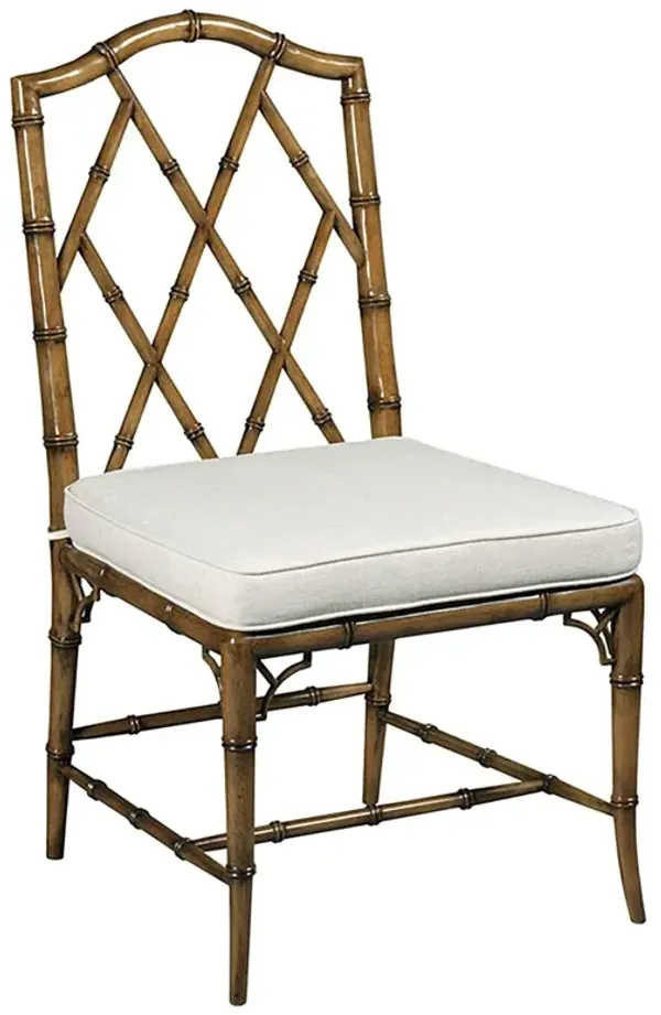 Sienna Coastal Beach Brown Bamboo Dining Chair