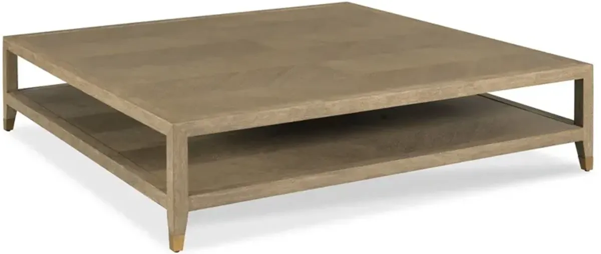 Maxwell Modern Classic Vintage Oak Square Cocktail Table