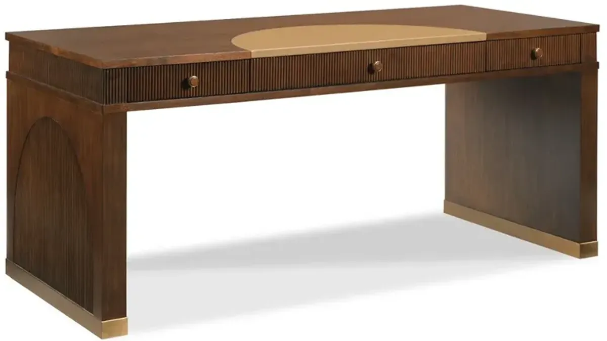 Wilson Modern Classic Lisse Brown Wood Desk