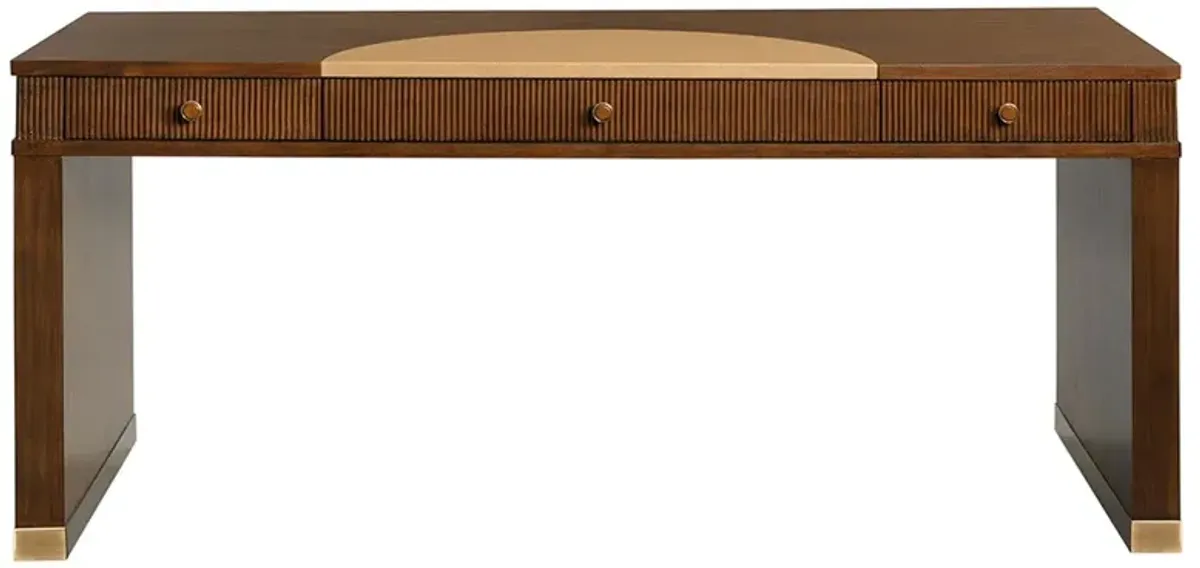 Wilson Modern Classic Lisse Brown Wood Desk