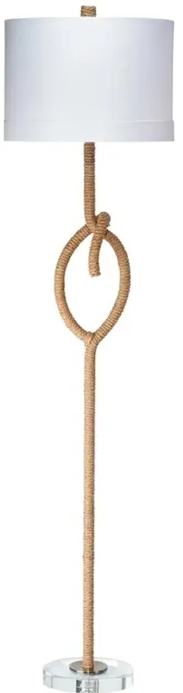 Yvonne Coastal Beach Natural Rope Knot Floor Lamp