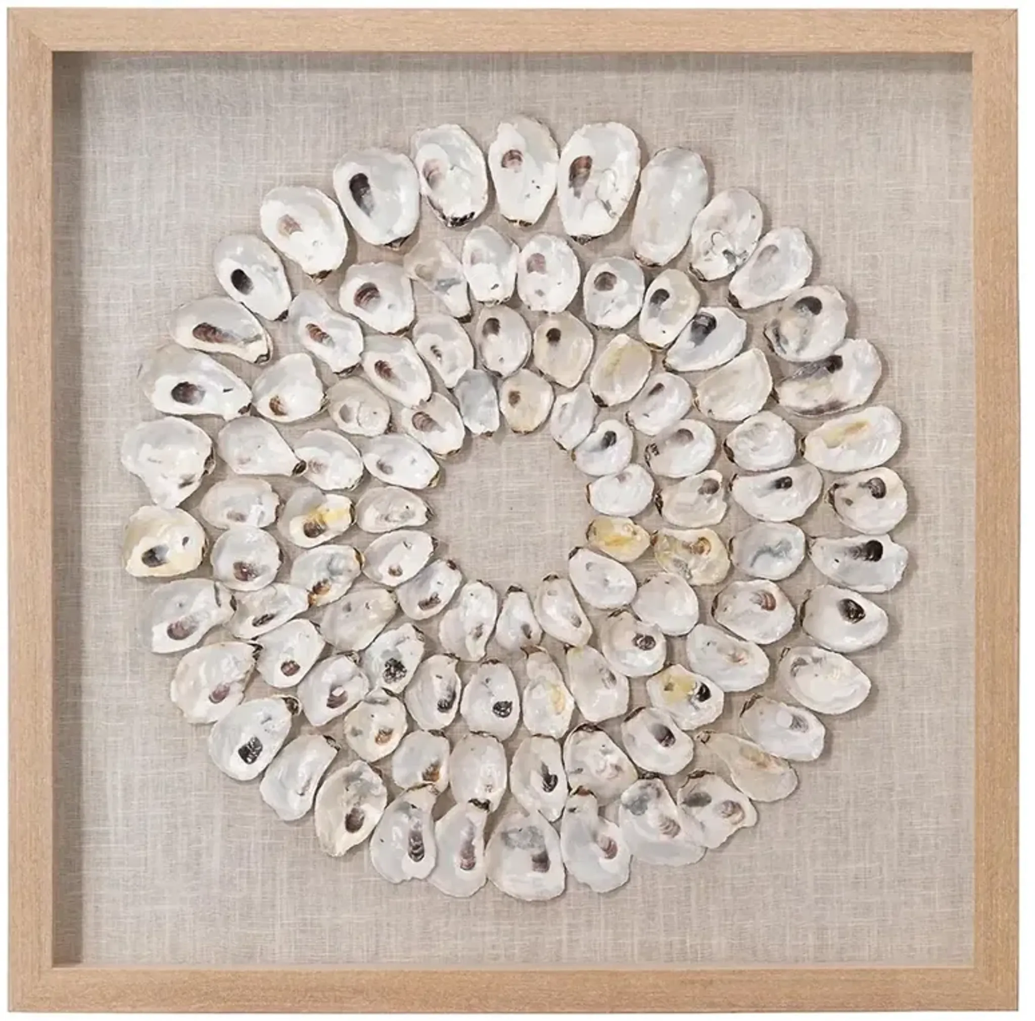 Damien Coastal Beach Circular White Abalone Shell Wall Art Kathy Kuo ...