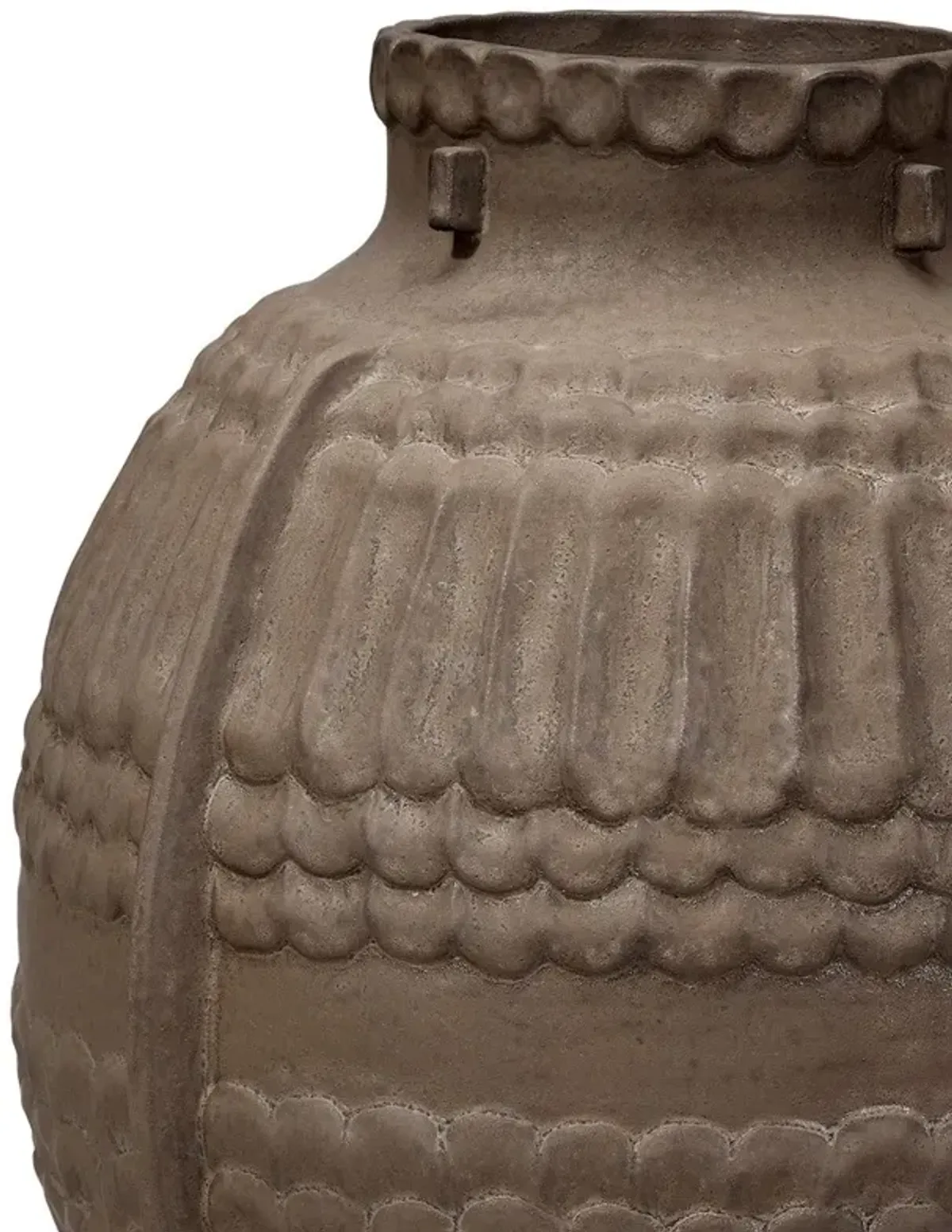 Abel Coastal Brown Porcelain Round Decorative Vase