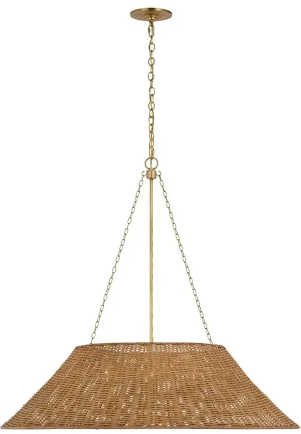 Visual Comfort Corinne Traditional Natural Woven Wicker Hanging Shade - 36"