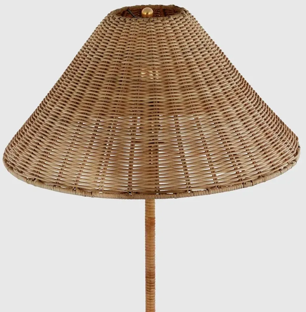 Visual Comfort Wimberley Updated Traditional Natural Wicker Wrapped Floor Lamp