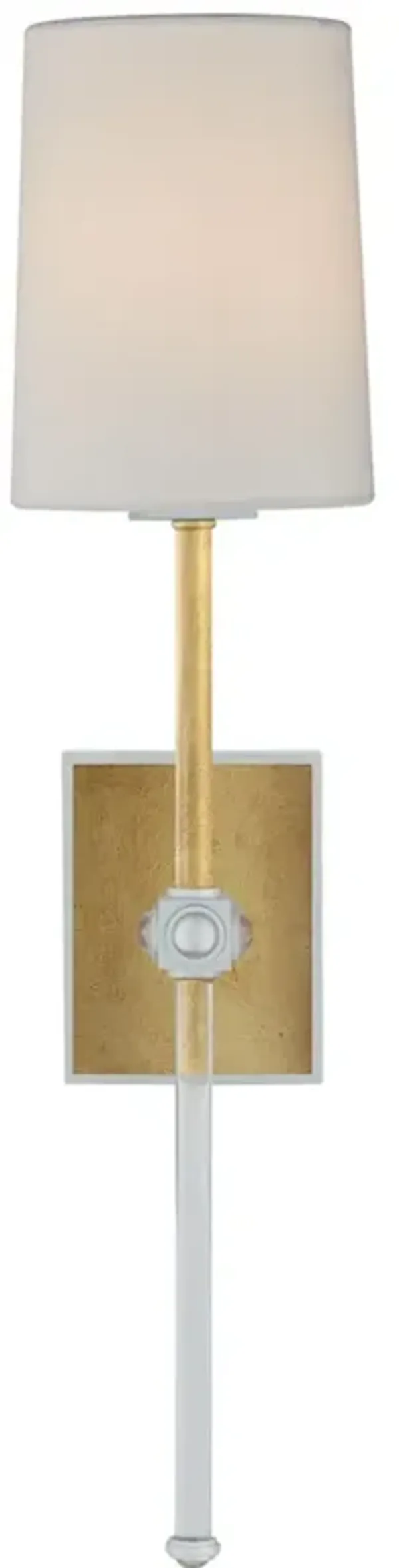 Visual Comfort Lucia Modern Classic Gild Metal Crystal Tail Sconce