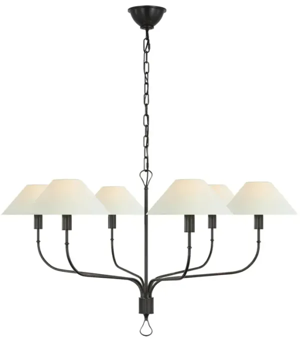 Visual Comfort Griffin Updated Traditional Bronze Tail Chandelier - Extra Large
