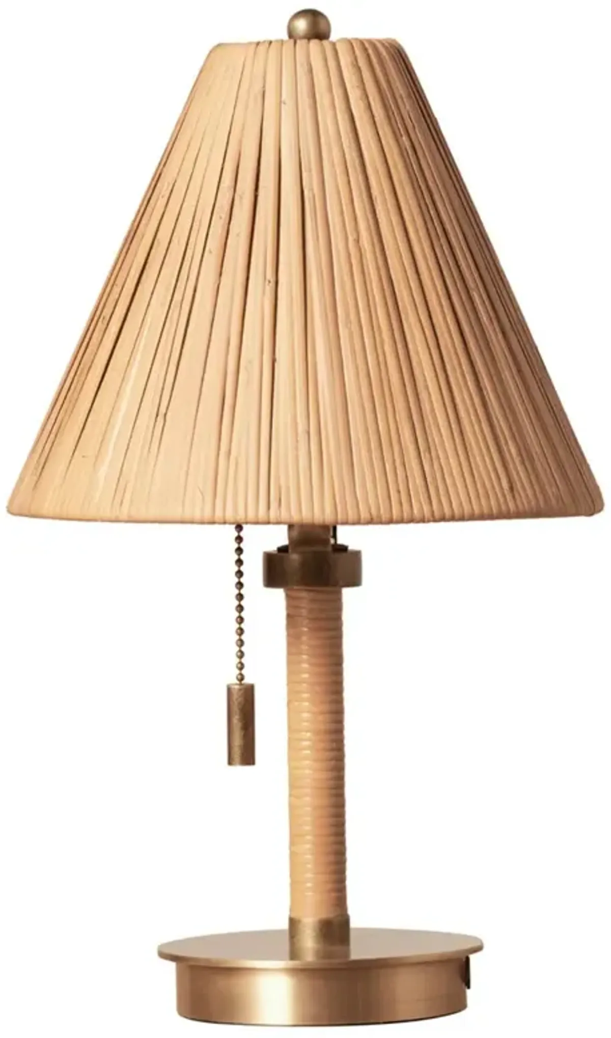 Belle Coastal Beach Natural Rattan Mini Table Lamp