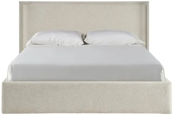 Diana Modern Classic Cream Boucle White Oak Storage Wing Bed - King