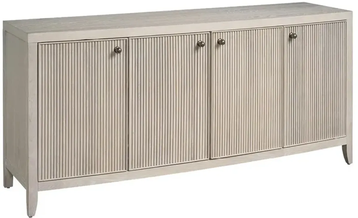 Isabella Modern Classic Fluted White Oak Credenza