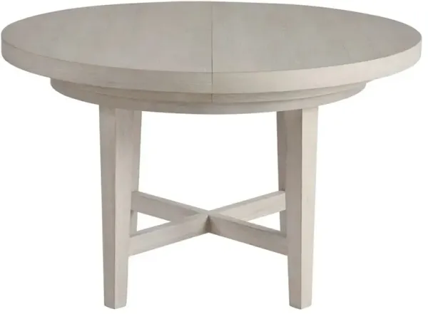 Diana Modern Classic White Oak Round Extendable Dining Table - 54-72"