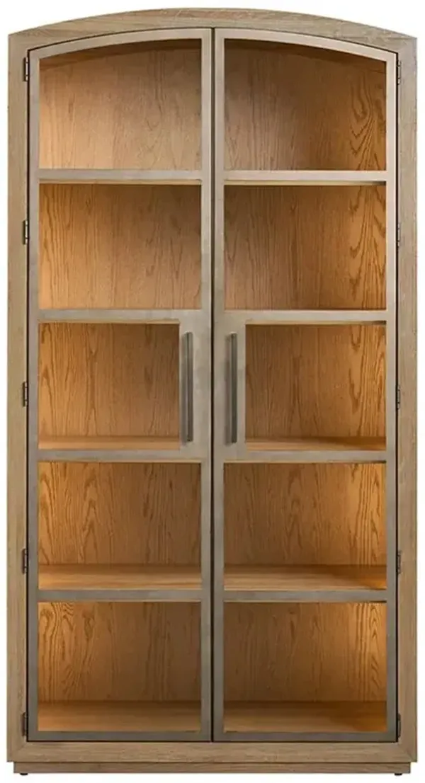 Judy Modern Classic Brown Oak Display Cabinet