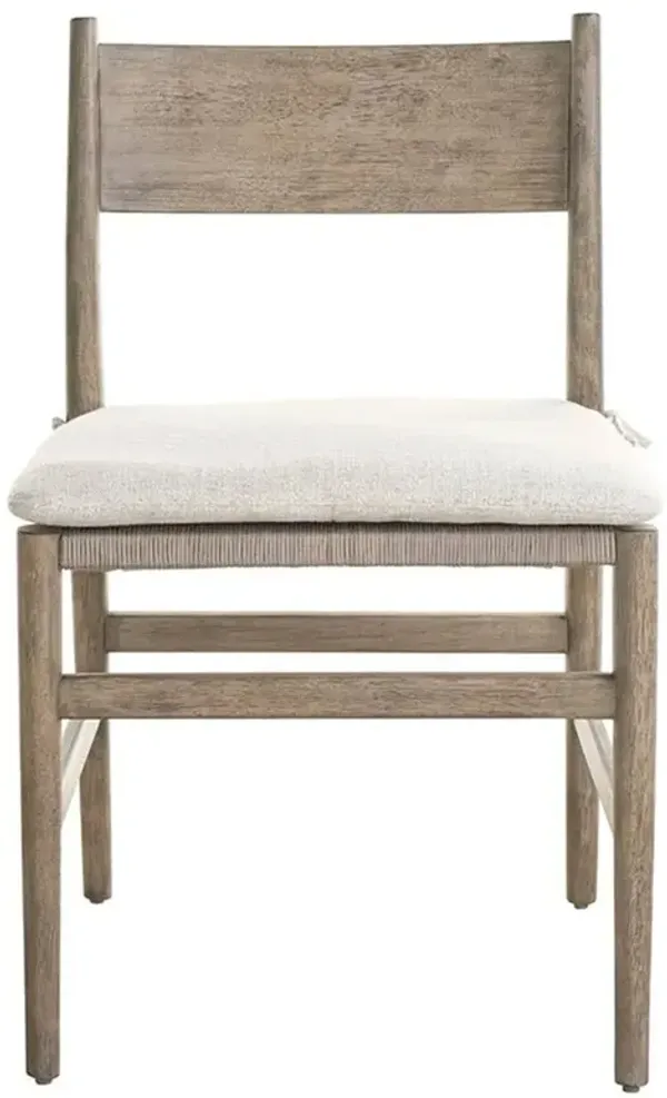 Angela Modern Classic Brown Oak Woven Dining Chair - Set of 2